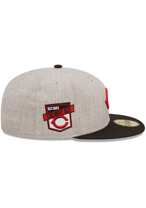 New Era Cincinnati Reds Heather Grey 59FIFTY Fitted Hat