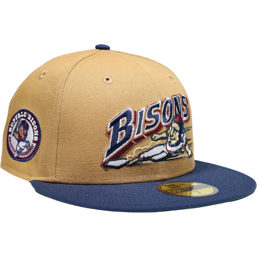 New Era Buffalo Bisons Buster Wheat/Navy Green UV 59FIFTY Fitted Hat
