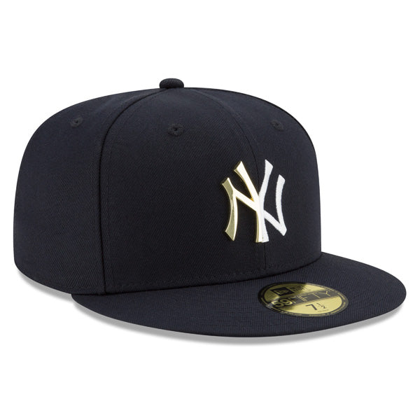 New Era New York Yankees Navy Split Metal Logo 59FIFTY Fitted Hat