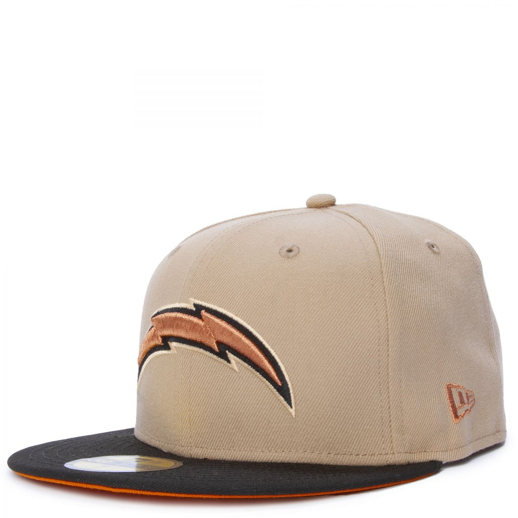 New Era Los Angeles Chargers Beige 50th Anniversary 59Fifty Fitted Hat