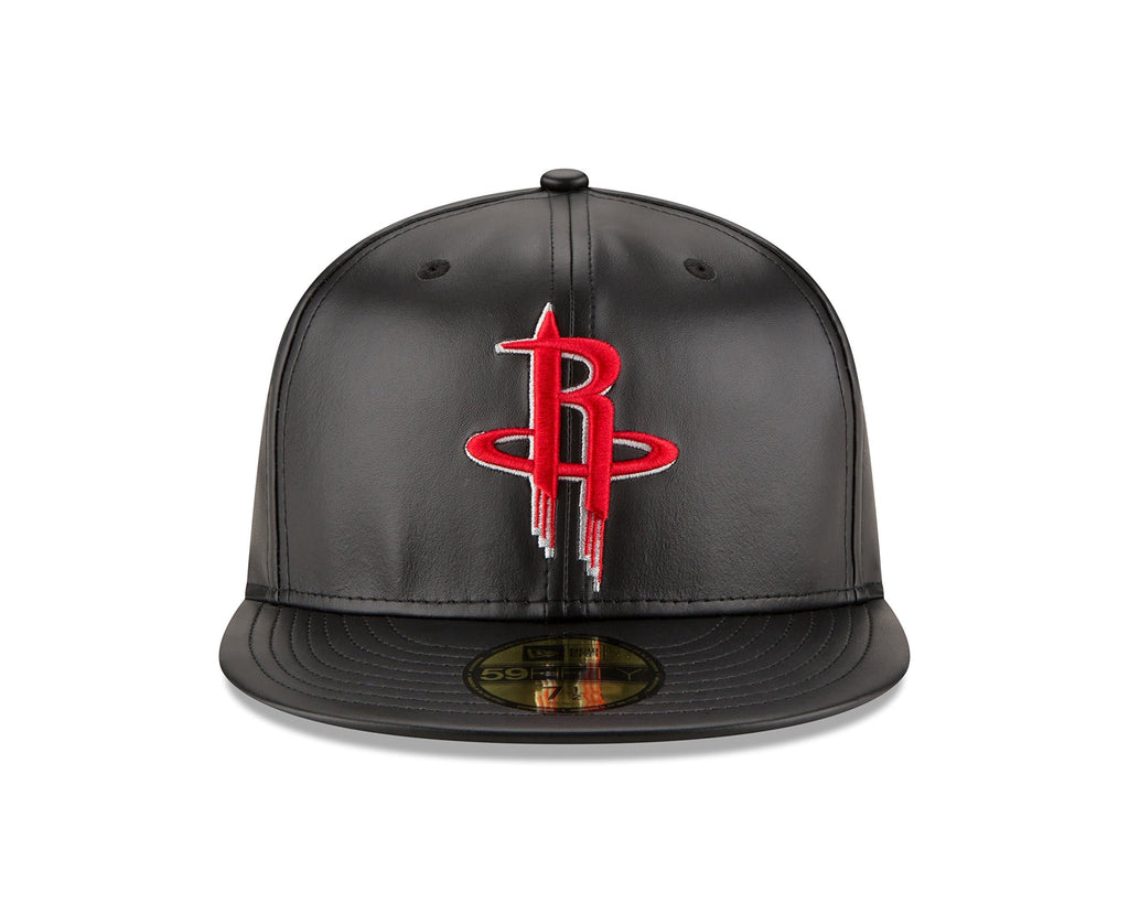 New Era Houston Rockets Leather 59FIFTY Fitted Hat