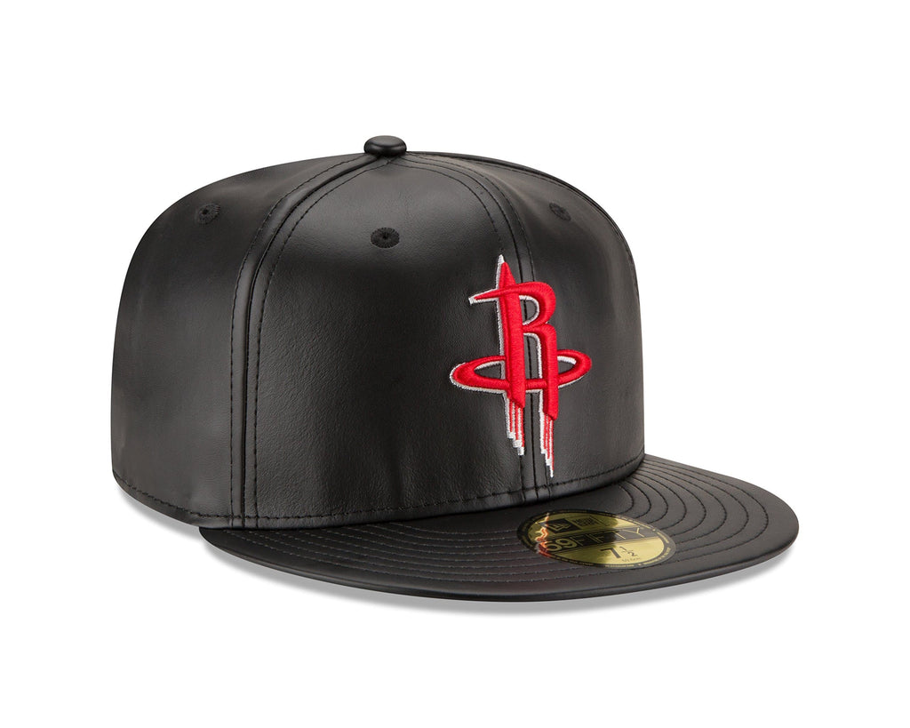 New Era Houston Rockets Leather 59FIFTY Fitted Hat