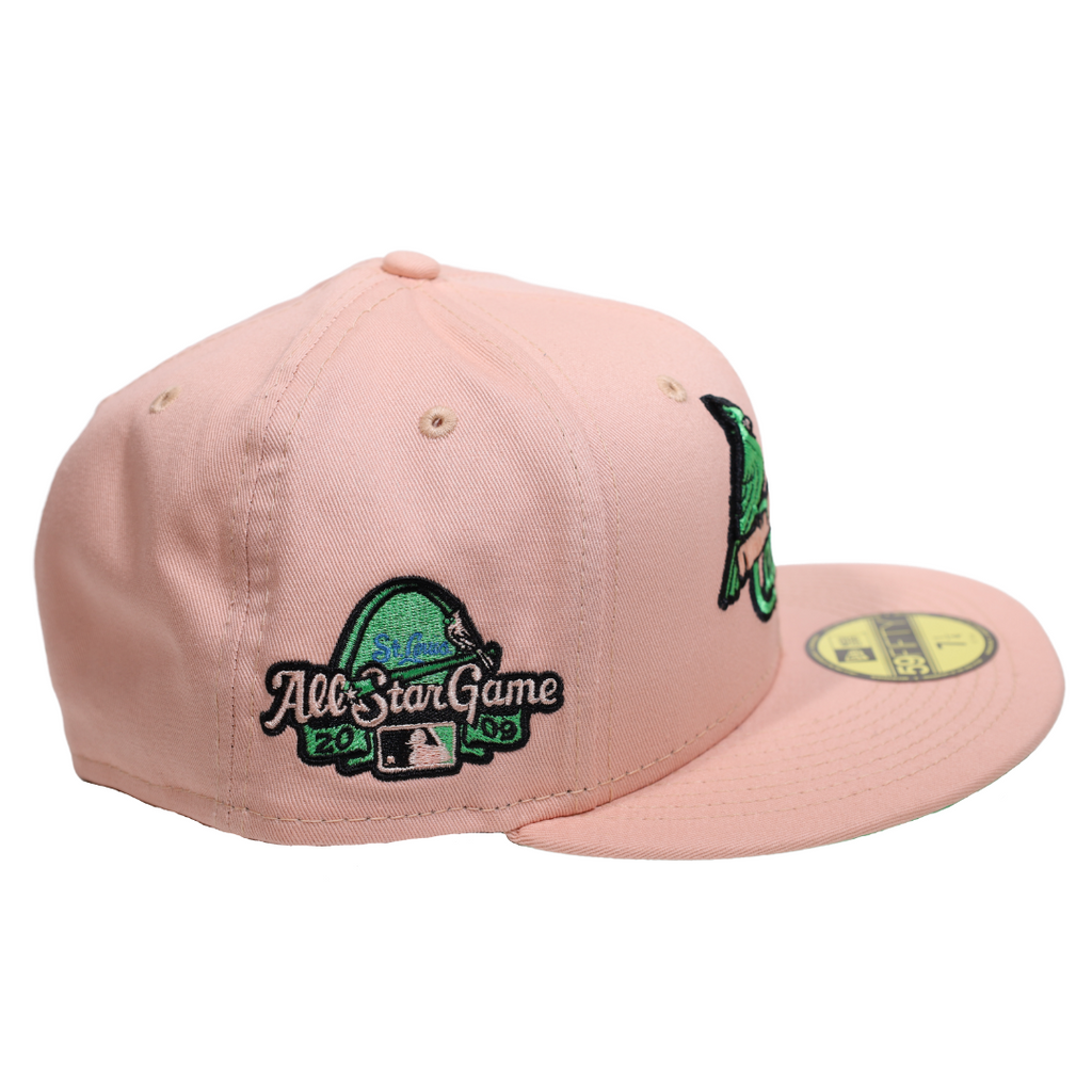 New Era St. Louis Cardinals Pink/Green 2009 All-Star Game 59FIFTY Fitted Hat