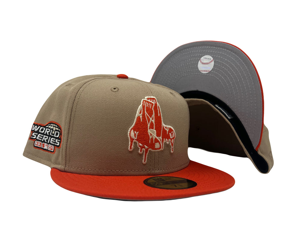 New Era Boston Red Sox 2004 World Series "Bloody Socks" Camel/Orange 59FIFTY Fitted Hat