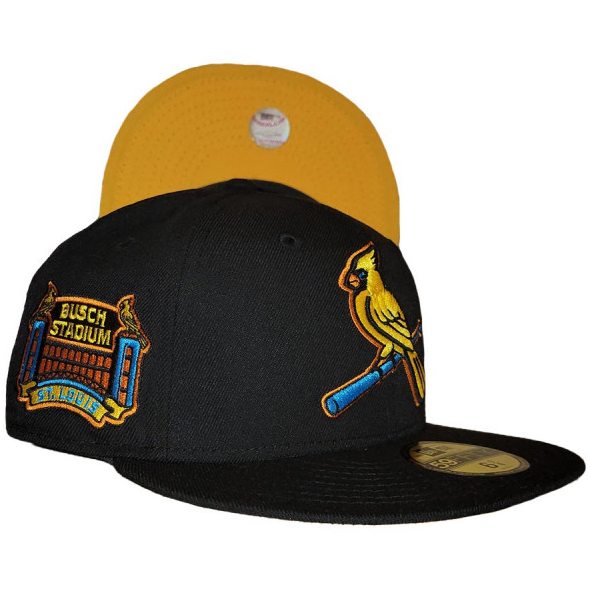 New Era St. Louis Cardinals "Maui Wowie" Black/Yellow Busch Stadium 59FIFTY Fitted Hat