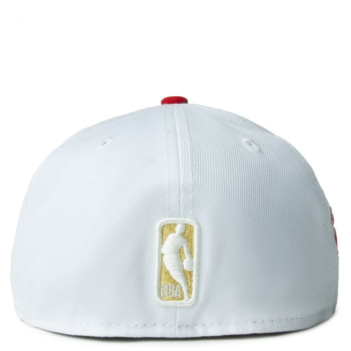 New Era Detroit Pistons White/Red/Gold 59FIFTY Fitted Cap