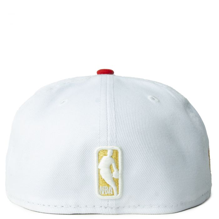 New Era Atlanta Hawks White/Red/Gold 59FIFTY Fitted Cap