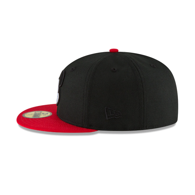 New Era Mickey Mouse Black & Scarlet 59FIFTY Fitted Hat