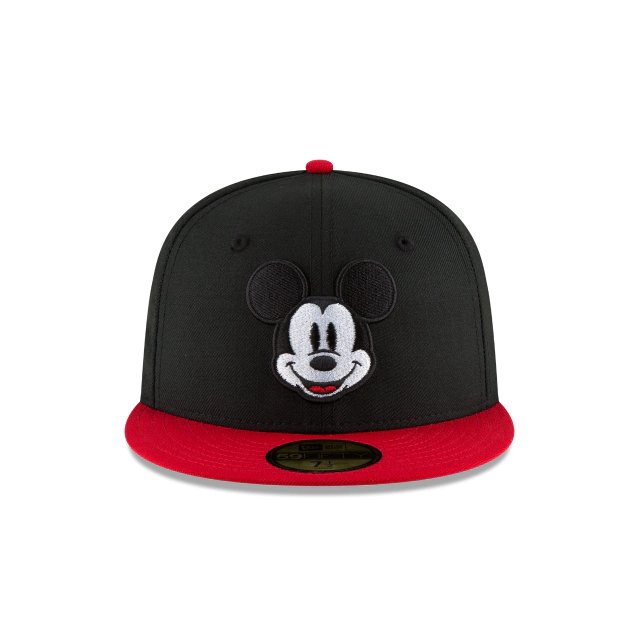 New Era Mickey Mouse Black & Scarlet 59FIFTY Fitted Hat