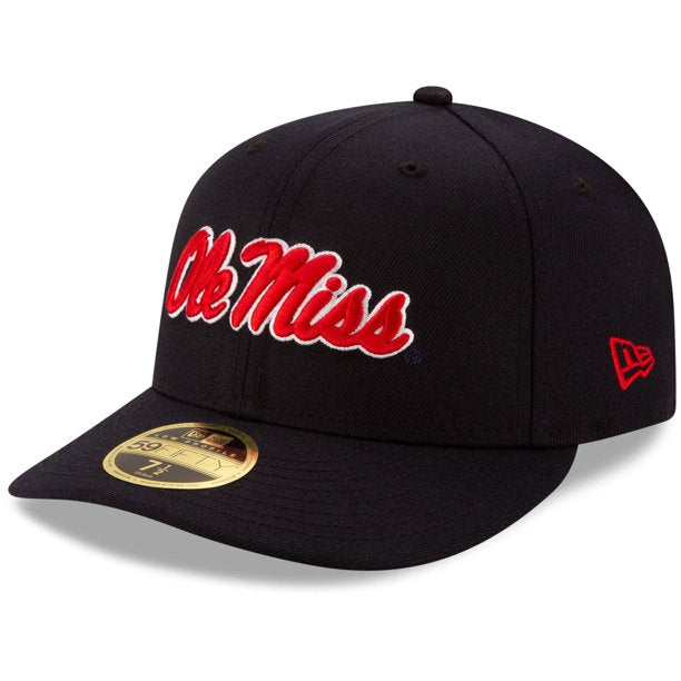 New Era Ole Miss Rebels Navy Basic Low Profile 59FIFTY Fitted Hat