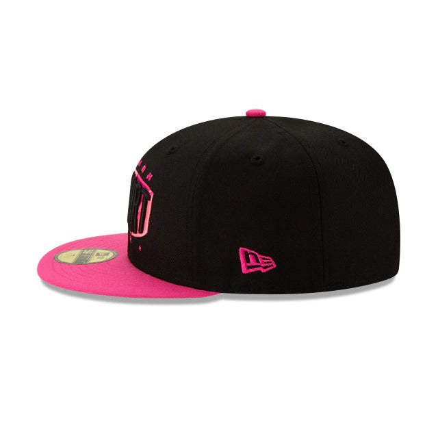 New Era Bret "The Hitman" Hart Sunglasses Black/Pink 59FIFTY Fitted Hat