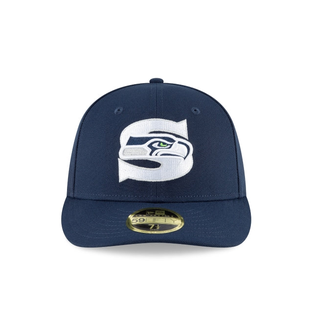 New Era 
                                                Seattle Seahawks Logo Mix Low Profile 59fifty Fitted Hat