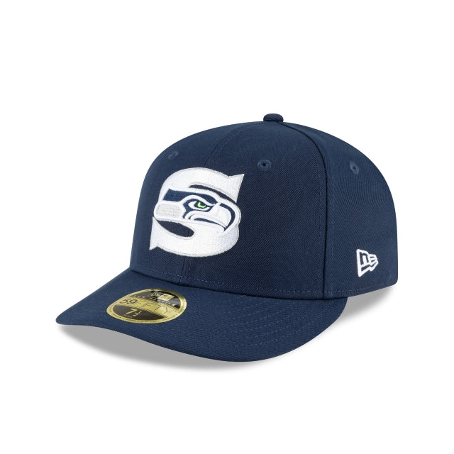 New Era 
                                                Seattle Seahawks Logo Mix Low Profile 59fifty Fitted Hat