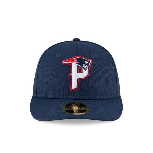 New Era 
						New England Patriots Logo Mix Low Profile 59fifty Fitted Hat