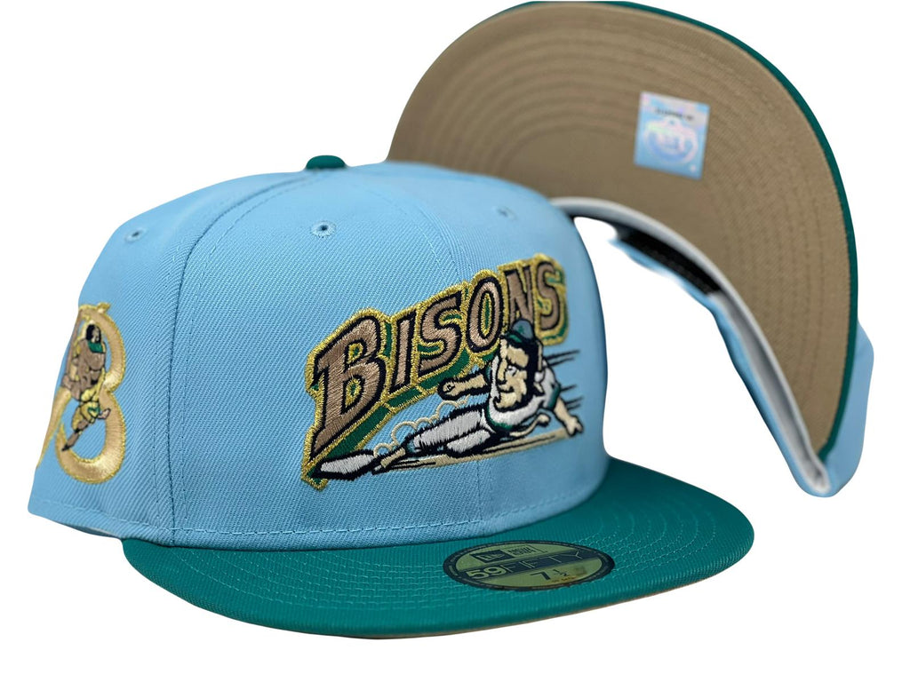 New Era Buffalo Bisons Doscientos Blue/Northwest Green 59FIFTY Fitted Hat