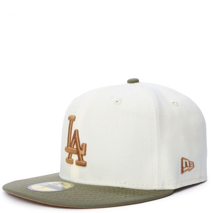New Era Los Angeles Dodgers White/Olive Dodger Stadium 59FIFTY Fitted Hat