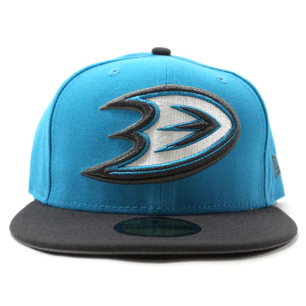 Anaheim Ducks New Era 59FIFTY Fitted Hat (Red Black) 7 1/8