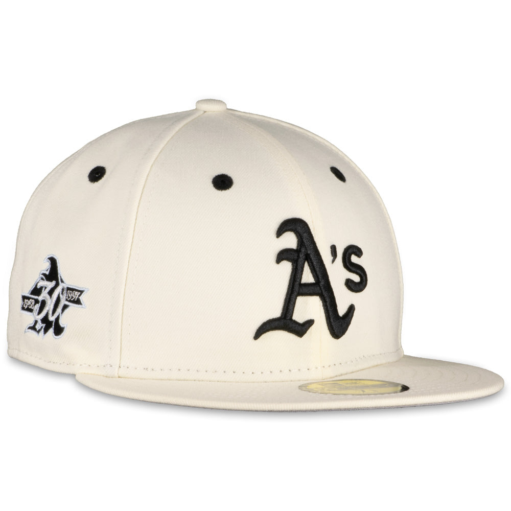 New Era Oakland Athletics White Ivory Box Score 2023 59FIFTY Fitted Hat