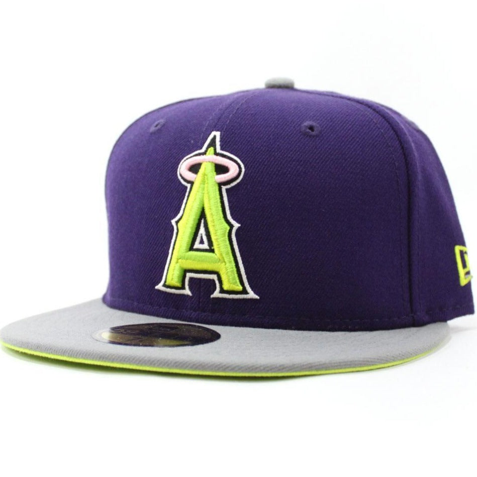 New Era Anaheim Angels 2010 All-Star Game Purple/Lime Green 59FIFTY Fitted Hat