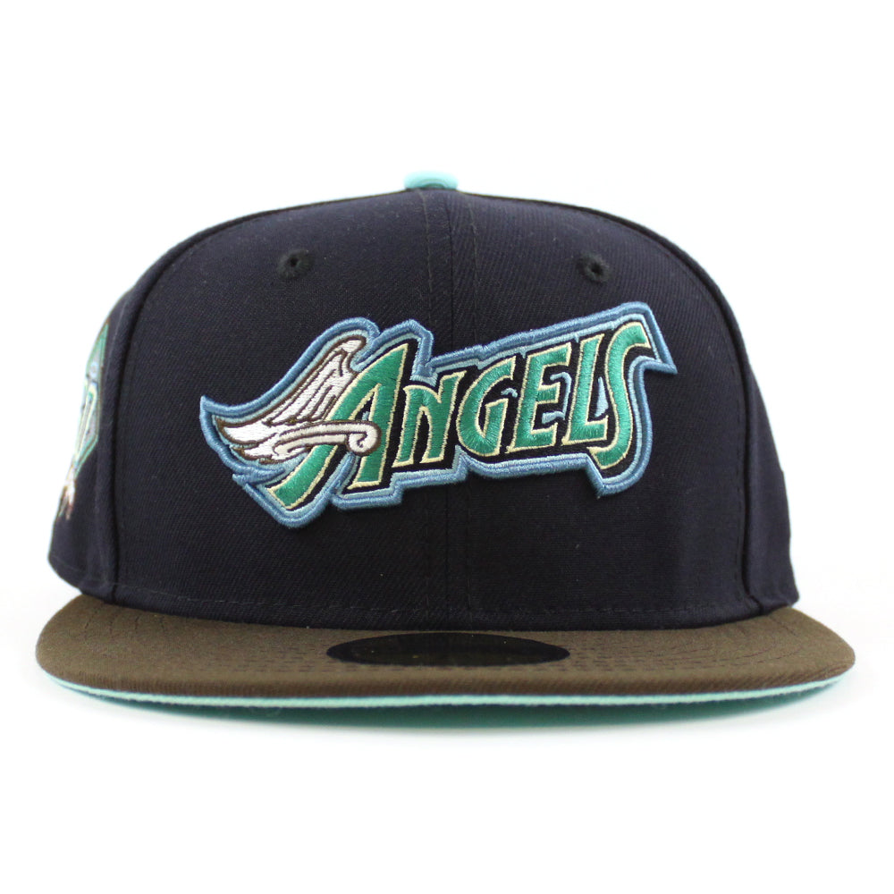 New Era Anaheim Angels Navy/Walnut/Tint 60th Anniversary 59FIFTY Fitted Hat