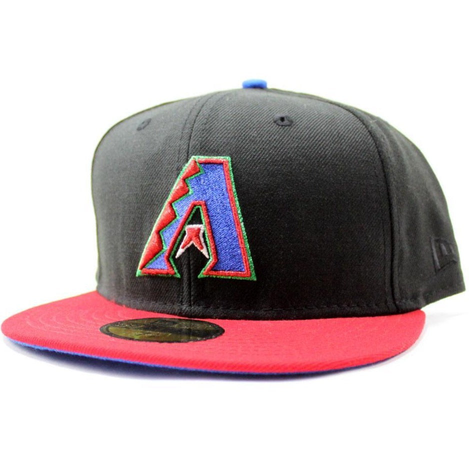 New Era Black/Red/Blue Arizona Diamondbacks 59FIFTY Fitted Hat Blue Under Brim