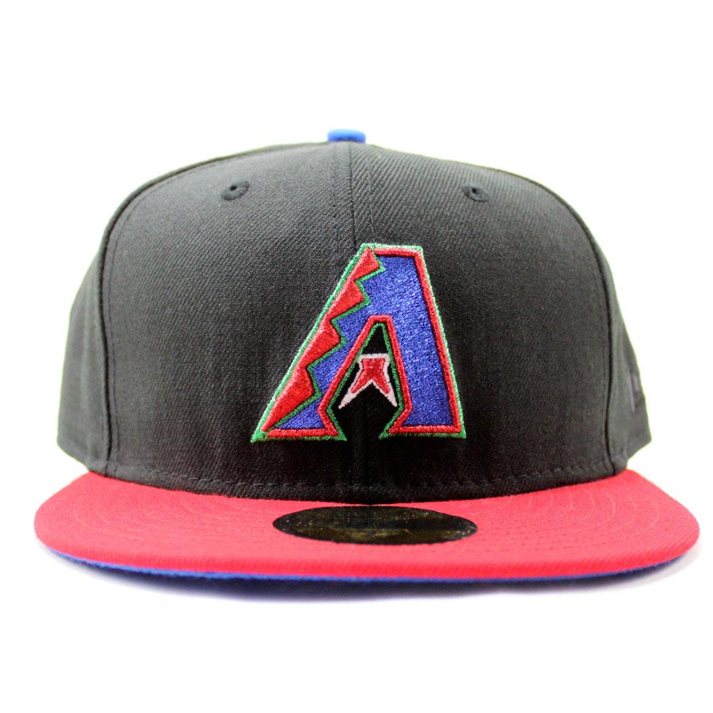 New Era Black/Red/Blue Arizona Diamondbacks 59FIFTY Fitted Hat Blue Under Brim