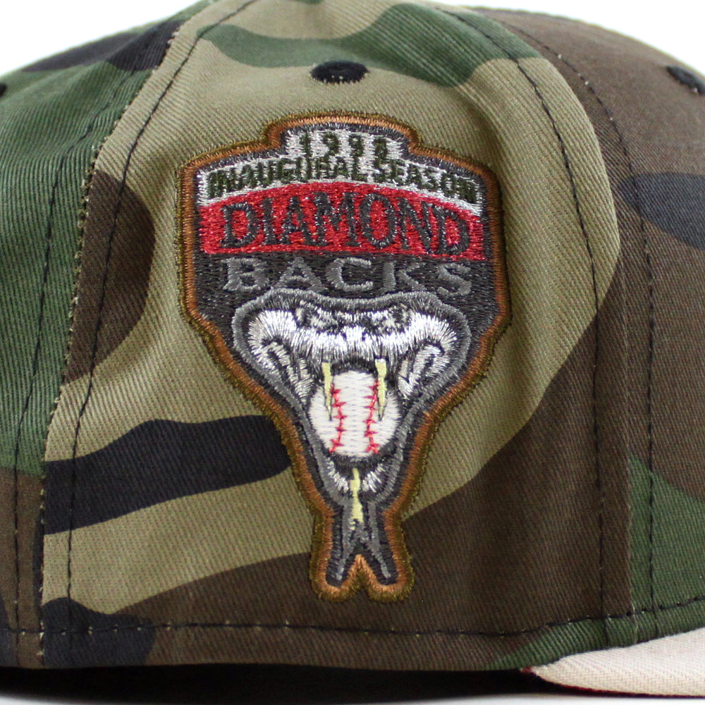 New Era Arizona Diamondbacks Upside Down 1998 Inaugural Season Camo 59FIFTY Fitted Hat