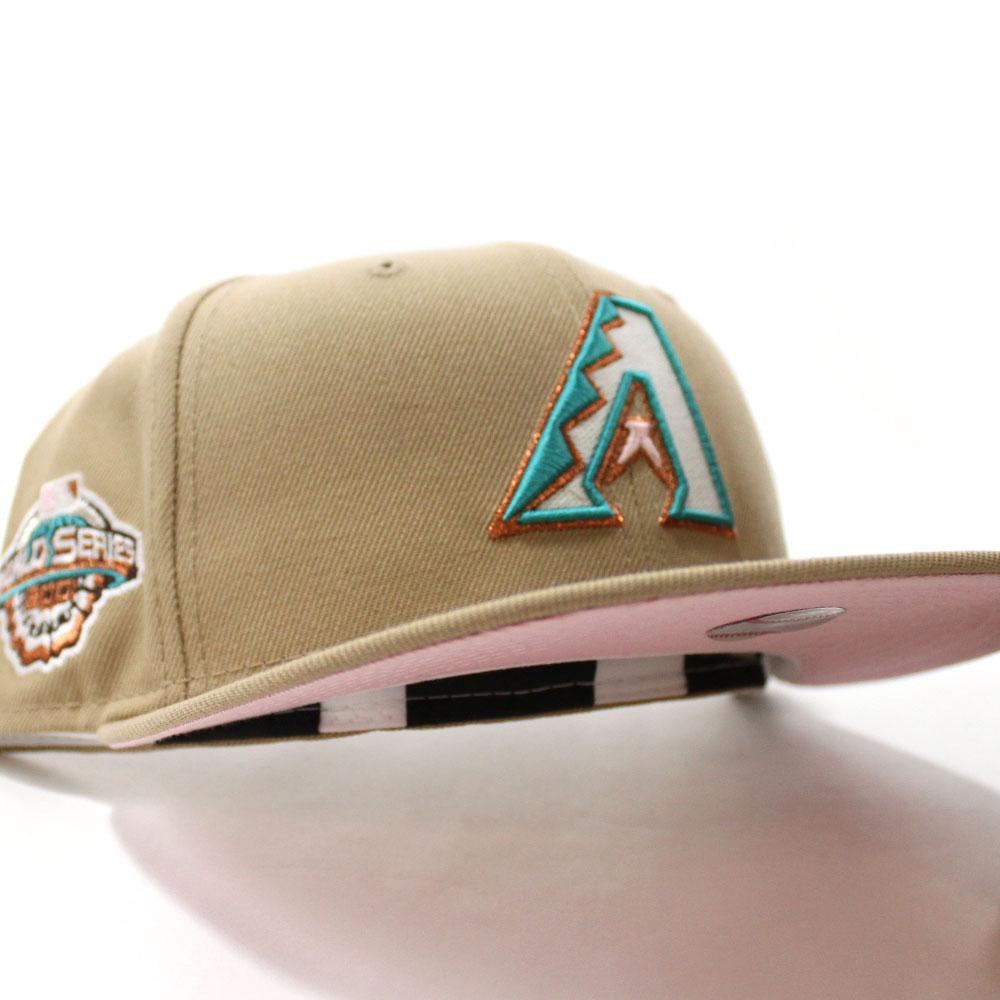 New Era Arizona Diamondbacks 2001 World Series Tan 59Fifty Fitted Hat (Glow in the Dark)