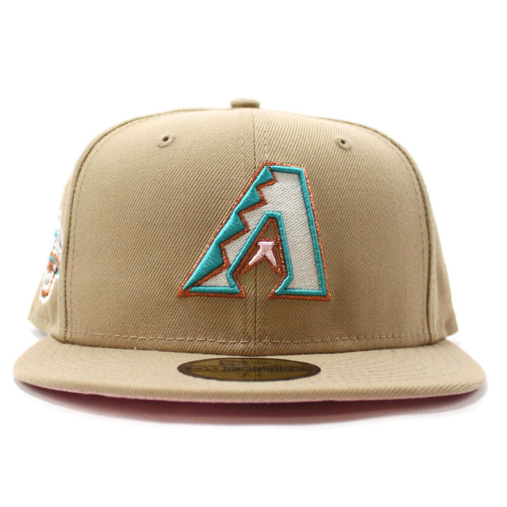 New Era Arizona Diamondbacks 2001 World Series Tan 59Fifty Fitted Hat (Glow in the Dark)