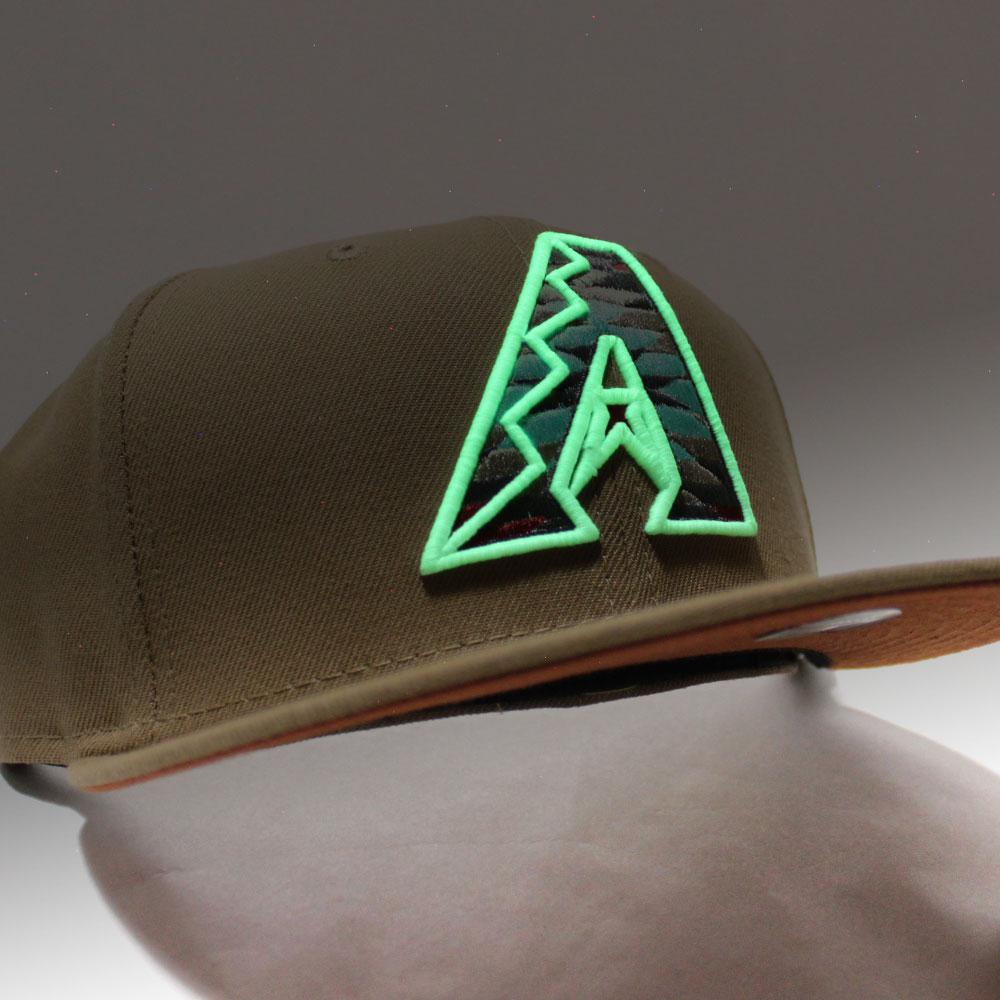 New Era Arizona Diamondbacks Khaki 59FIFTY Fitted Hat (Glow in the Dark)