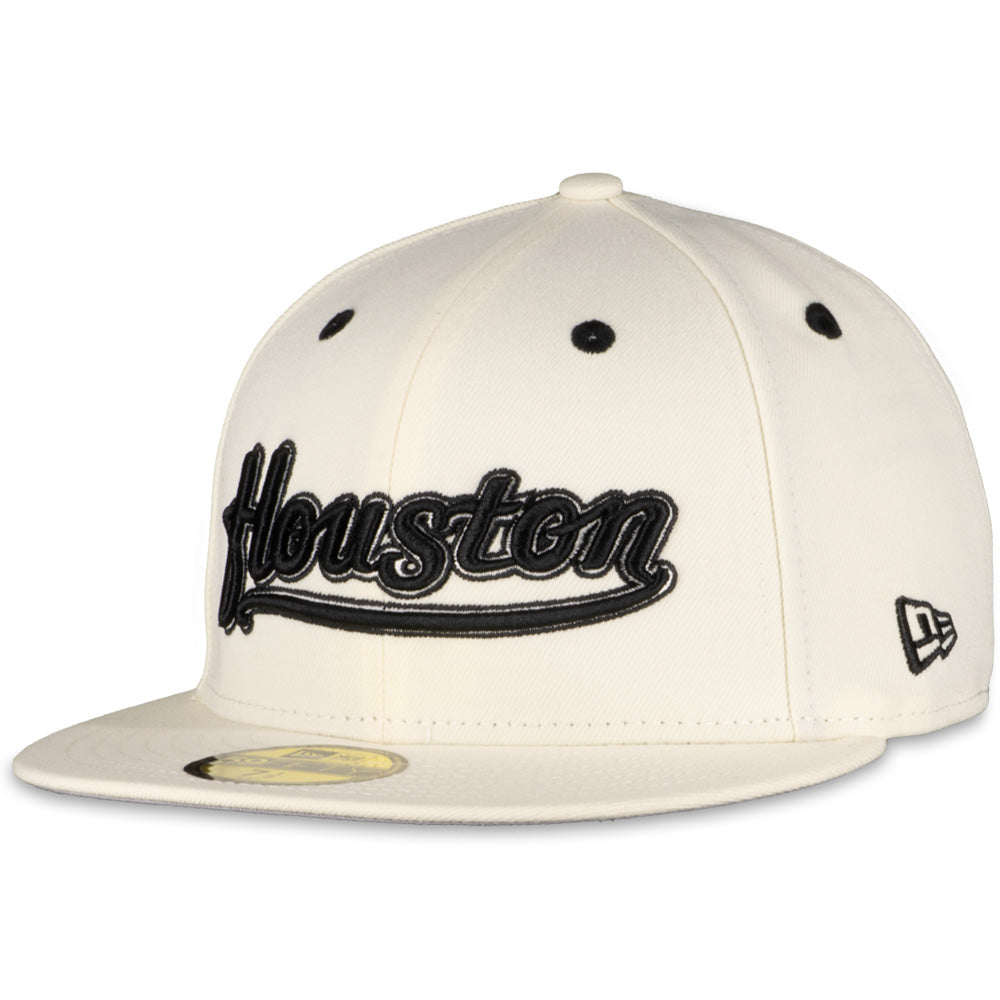 New Era Houston Astros White Ivory Box Score 2023 59FIFTY Fitted Hat
