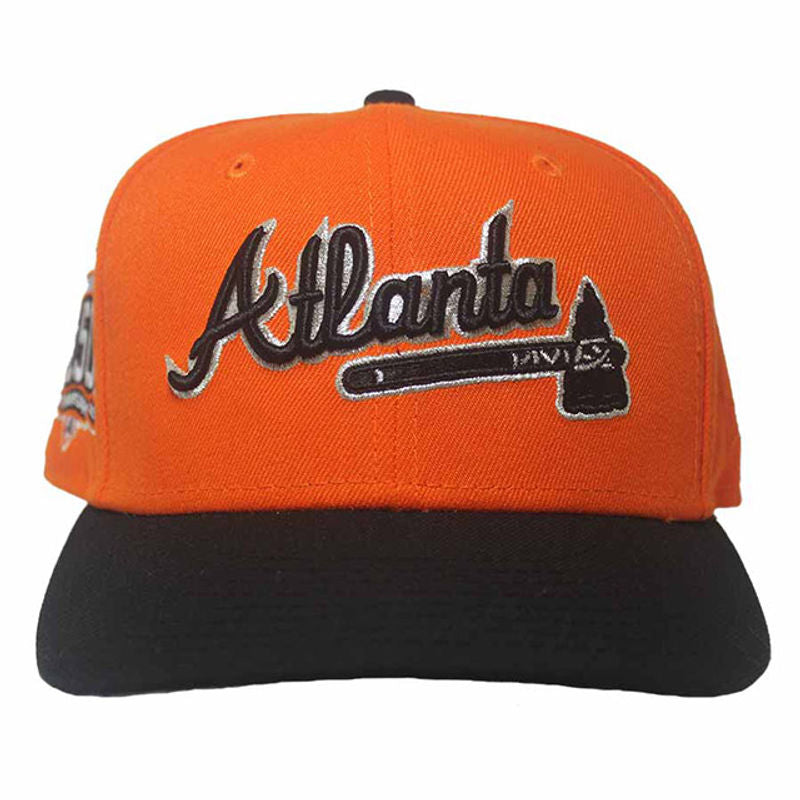 New Era Atlanta Braves Netherlands 150th Anniversary Black/Orange 59FIFTY Fitted Hat