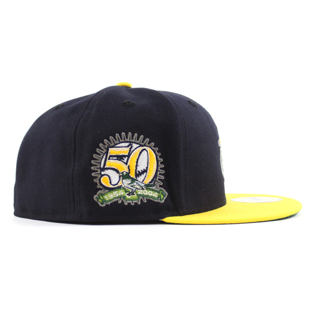 New Era Baltimore Orioles 10th Anniversary Navy/Canary/ Green UV 59FIFTY Fitted Hat