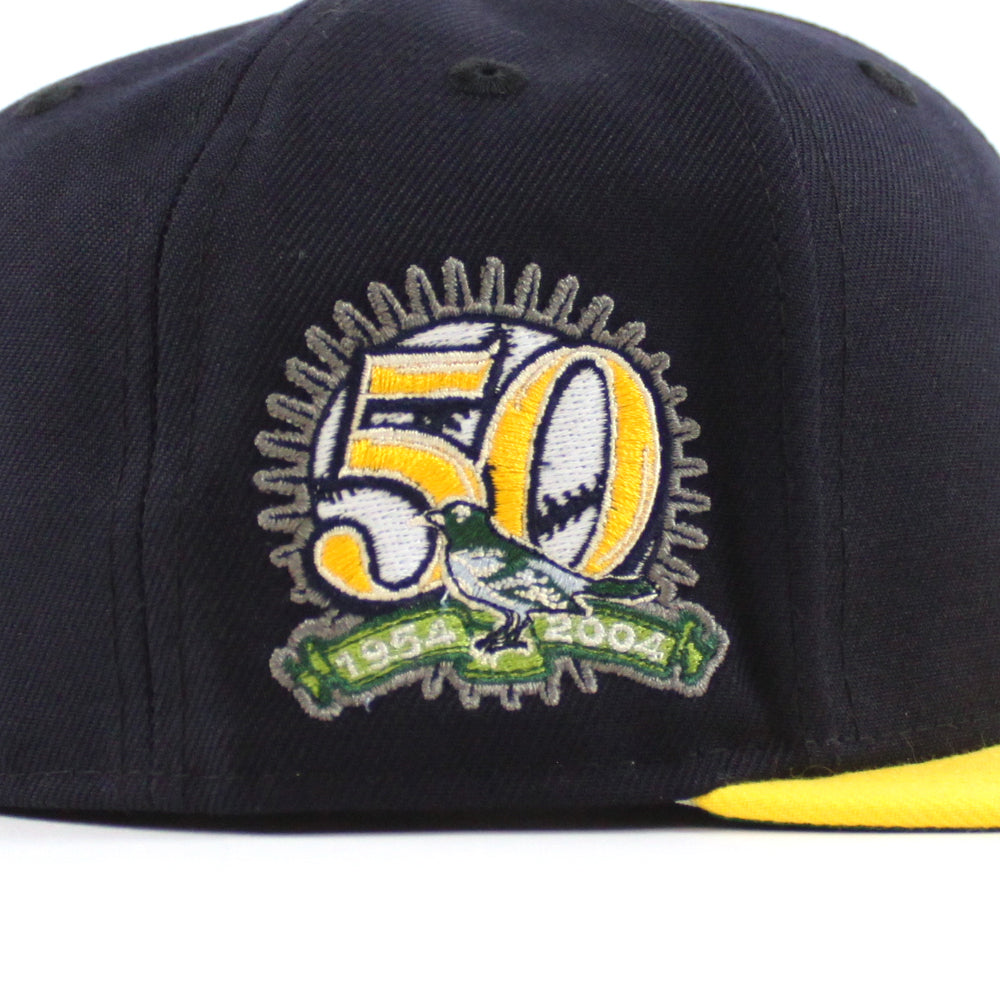 New Era Baltimore Orioles 10th Anniversary Navy/Canary/ Green UV 59FIFTY Fitted Hat