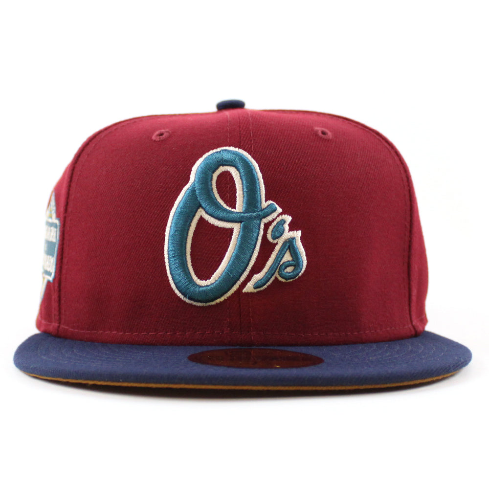 New Era Baltimore Orioles Cardinal Red/Oceanside Blue 20th Anniversary 59FIFTY Fitted Hat