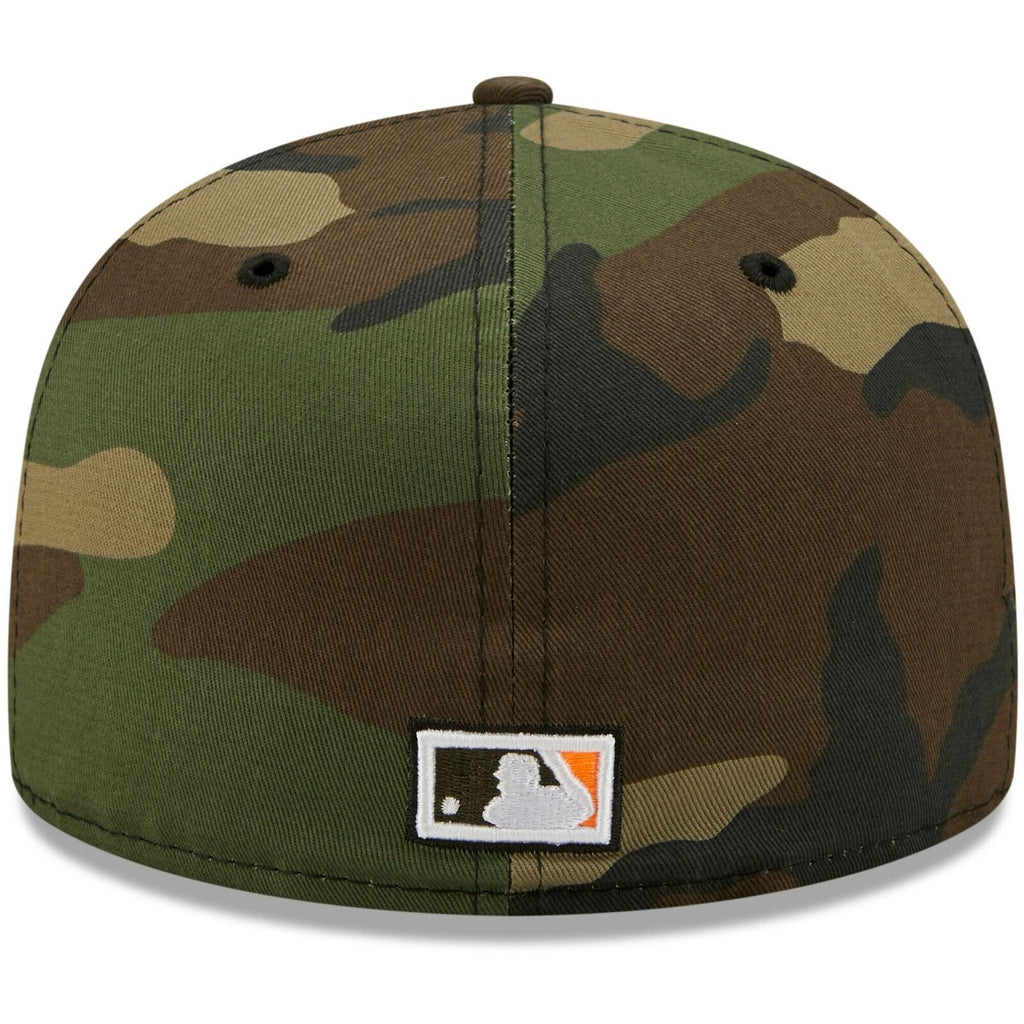 New Era Camo Baltimore Orioles 1996 World Series Flame Undervisor 59FIFTY Fitted Hat