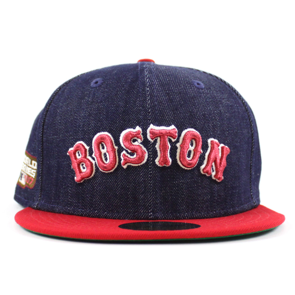 New Era Boston Red Sox 2007 World Series Navy Denim/Scarlet 59FIFTY Fitted Hat