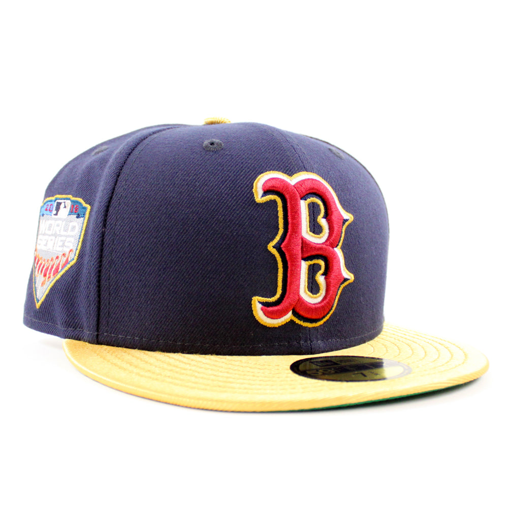 New Era Boston Red Sox Light Navy/Metallic Gold 2018 World Series 59FIFTY Fitted Hat