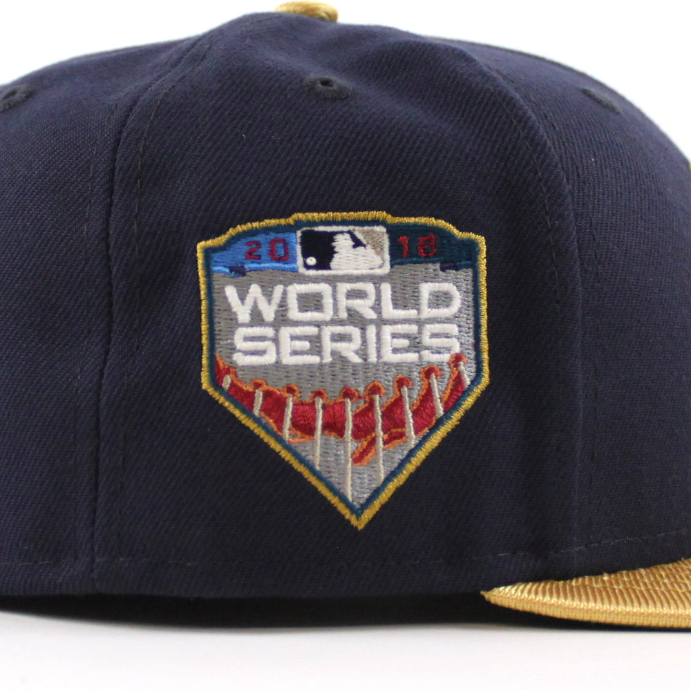 New Era Boston Red Sox Light Navy/Metallic Gold 2018 World Series 59FIFTY Fitted Hat