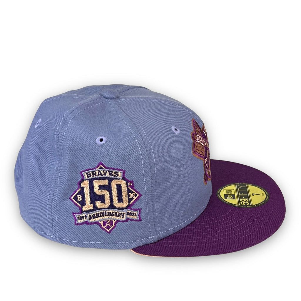 New Era Atlanta Braves Lavender/Peach 150th Anniversary 59FIFTY Fitted Hat