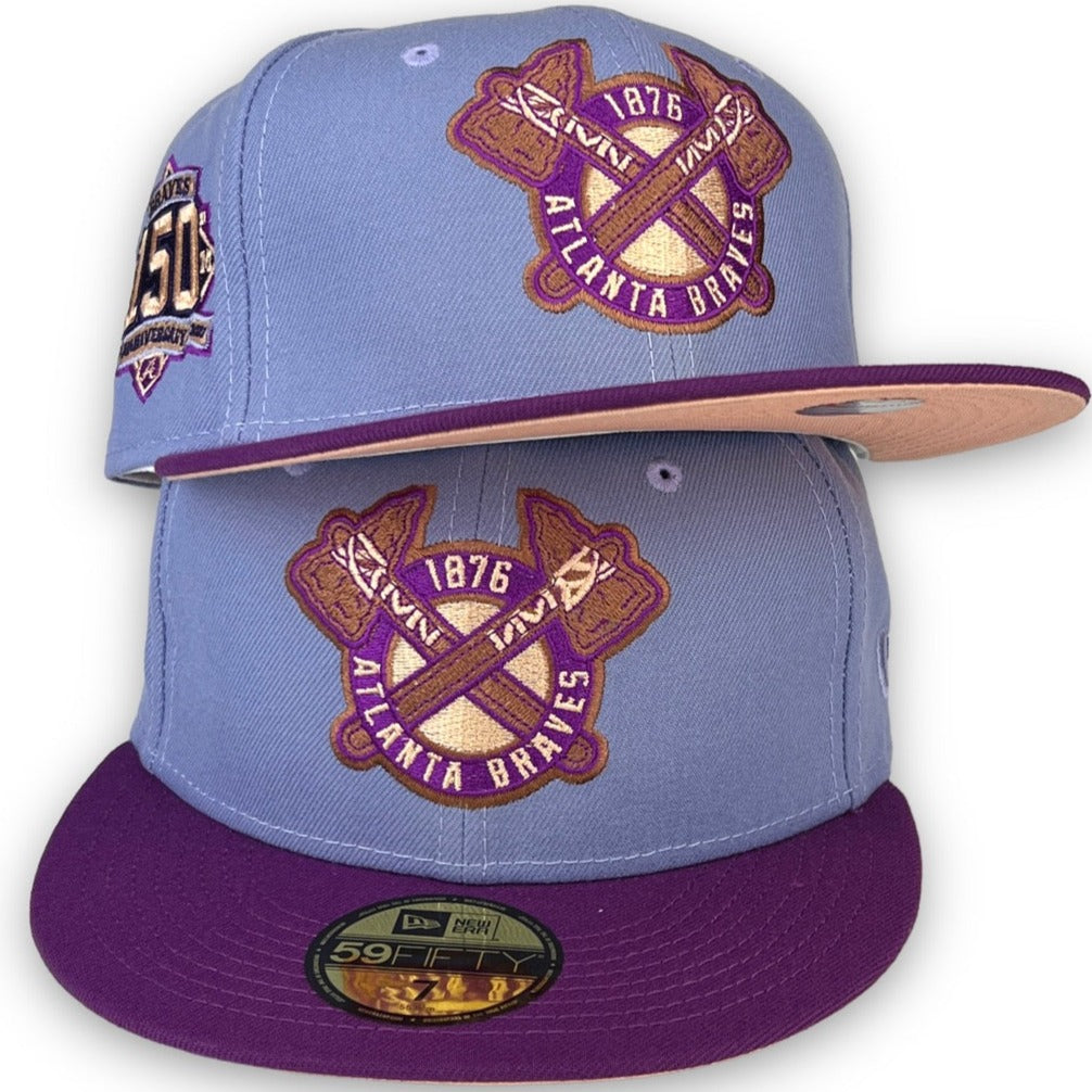 New Era Atlanta Braves Lavender/Peach 150th Anniversary 59FIFTY Fitted Hat