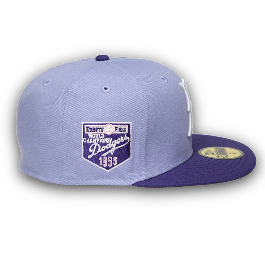 New Era Brooklyn Dodgers Lavender/Purple 1955 World Champsions 59FIFTY Fitted Hat