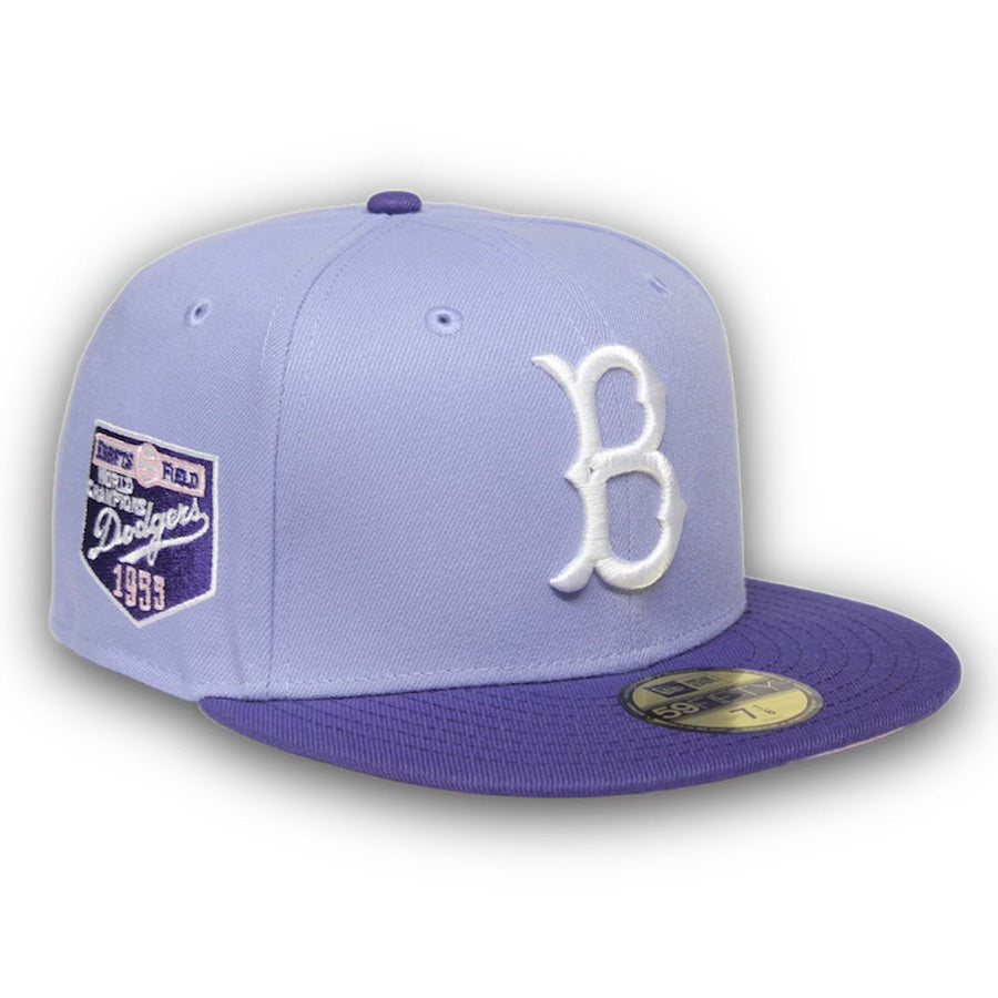 New Era Brooklyn Dodgers Lavender/Purple 1955 World Champsions 59FIFTY Fitted Hat