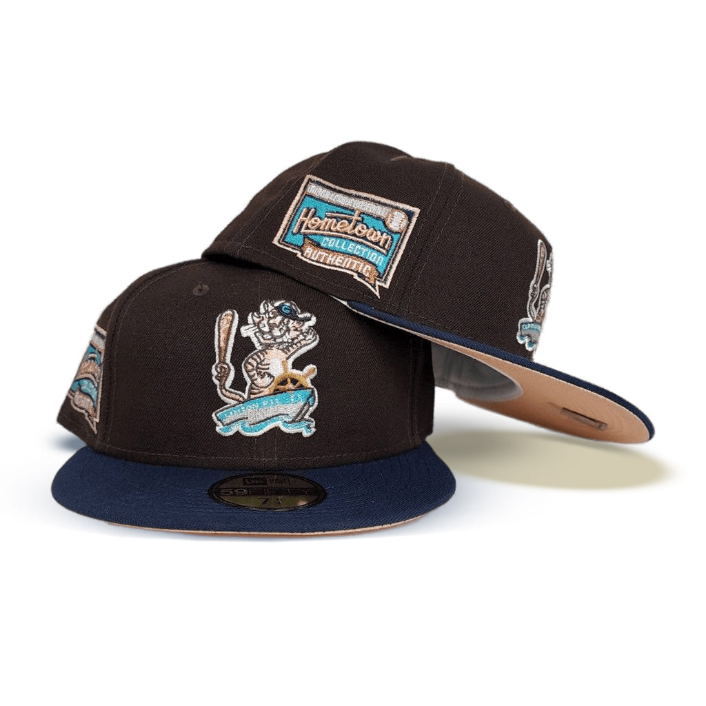 New Era Clinton Pilots Brown/Navy Blue Hometown Collection 59FIFTY Fitted Hat