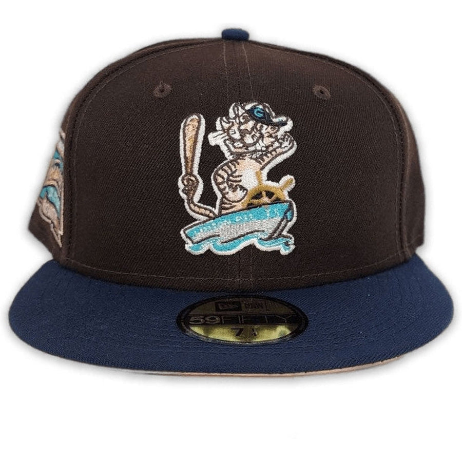 New Era Clinton Pilots Brown/Navy Blue Hometown Collection 59FIFTY Fitted Hat
