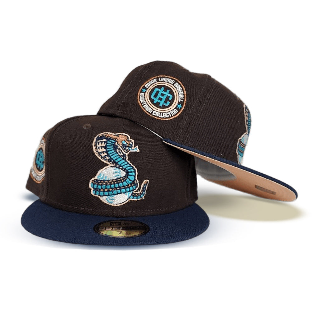 New Era Kissimmee Cobras Brown/Navy Blue Hometown Collection 59FIFTY Fitted Hat