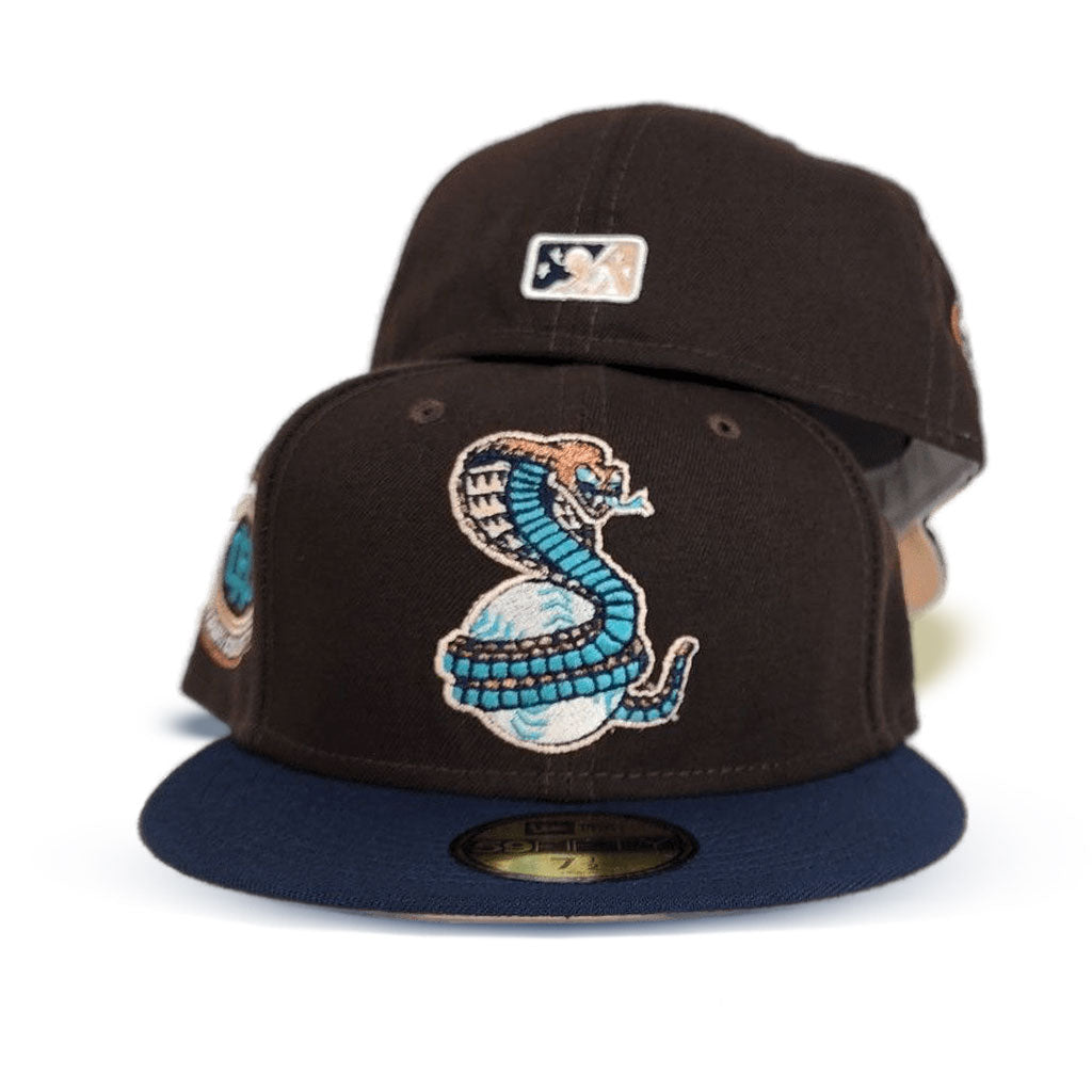 New Era Kissimmee Cobras Brown/Navy Blue Hometown Collection 59FIFTY Fitted Hat