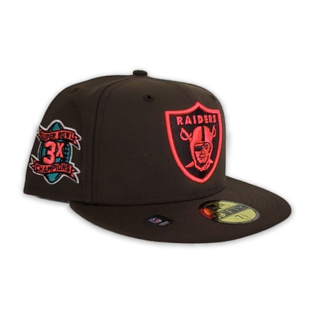 New Era Las Vegas Raiders Brown/Pink 3x Super Bowl Champions 59FIFTY Fitted Hat