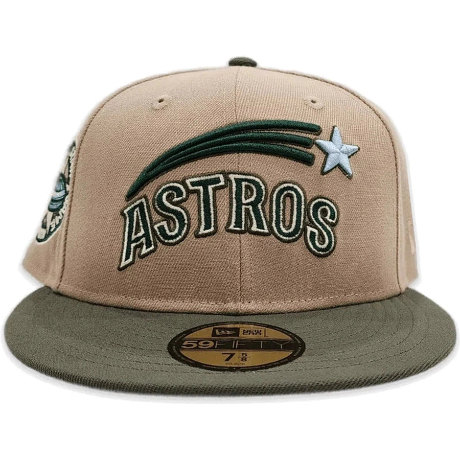 New Era Houston Astros Came/Olive Green 1968 All-Star Game 59FIFTY Fitted Hat
