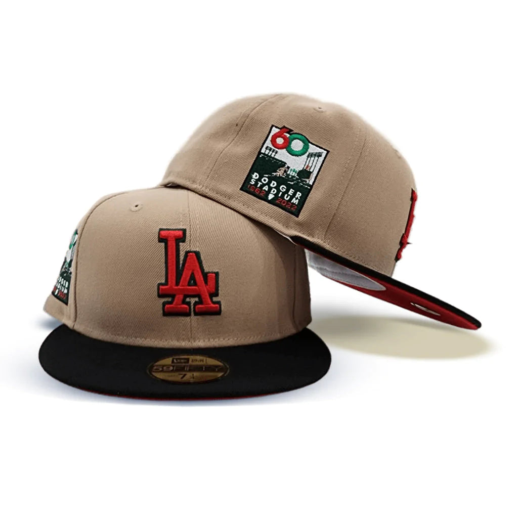 New Era Los Angeles Dodgers Camel/Black 60th Anniversary 59FIFTY Fitted Hat